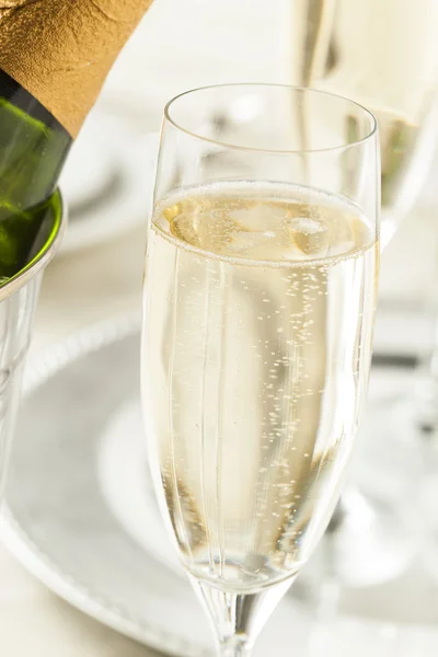 Alcoholic Bubbly Champagne for New Years — Stock Photo, Image