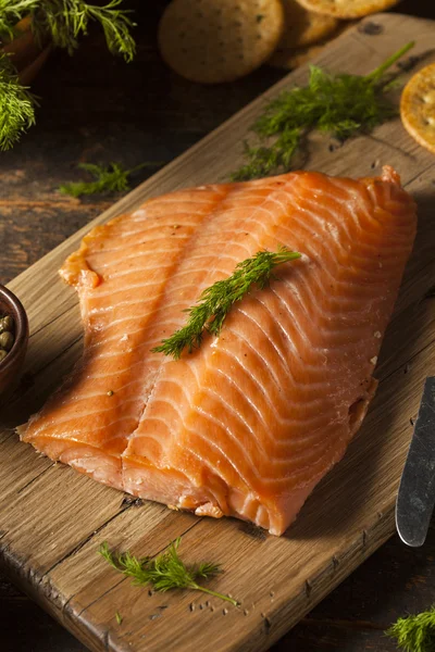 Homemade Smoked Salmon Appetizer — Stock Photo, Image