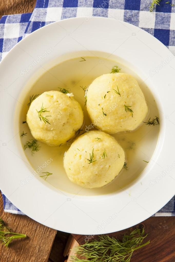 Hot Homemade Matzo Ball Soup