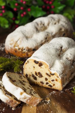 Neşeli Noel Alman Stollen ekmek