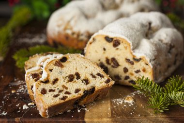 Neşeli Noel Alman Stollen ekmek