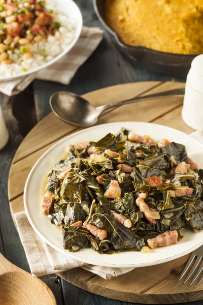 Jižní styl Collard Greens — Stock fotografie