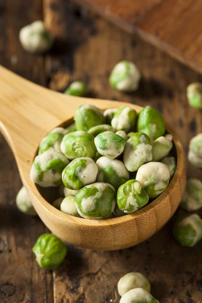 Hausgemachte trockene Gewürz Wasabi Erbsen — Stockfoto