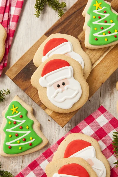 Biscotti fatti in casa di zucchero di Natale — Foto Stock
