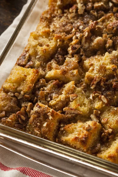 Sweet Homemade Bread Pudding — Stok Foto