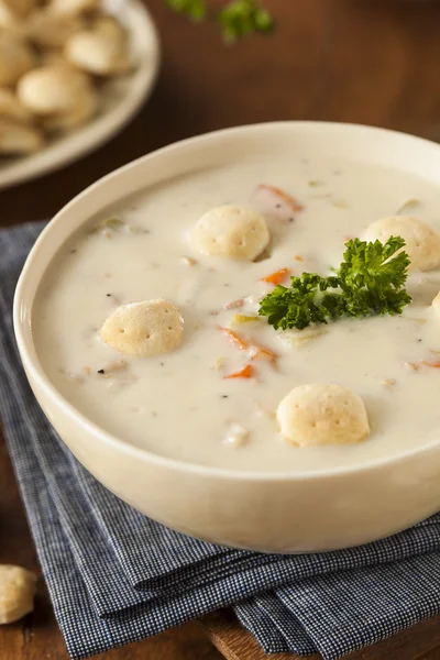 Homemade New England Clam Chowder — Stock Image Homemade New England Clam Chowder Royalty Free Stock Photos