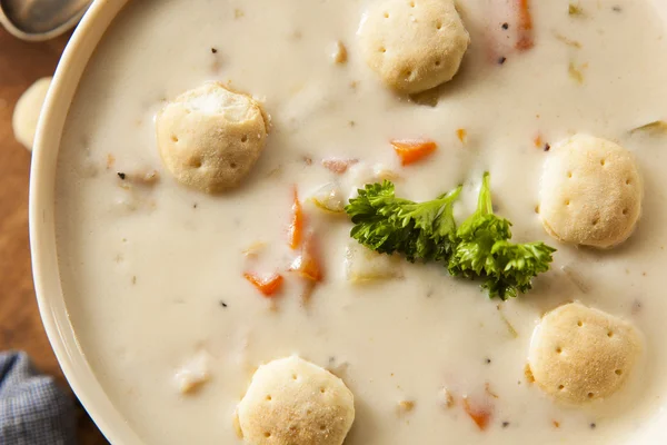 Homemade New England Clam Chowder — Stock Image Homemade New England Clam Chowder Royalty Free Stock Images