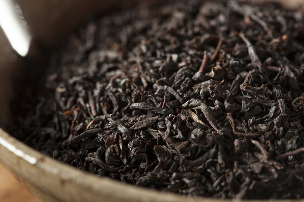 Té seco de hojas sueltas negras — Foto de Stock