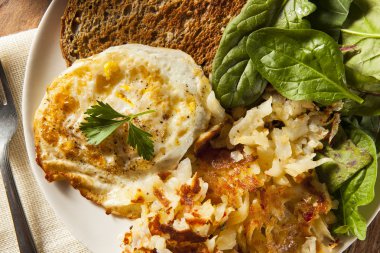 Organik ev yapımı kızarmış yumurta