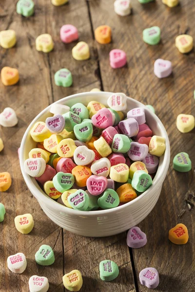 Színes candy beszélgetés szívek — Stock Fotó