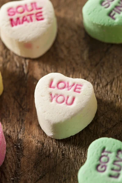 Colorful Candy Conversation Hearts — Stock Photo, Image