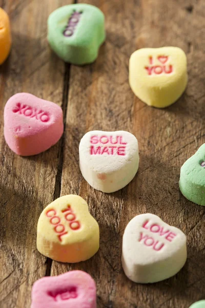 Colorful Candy Conversation Hearts — Stock Photo, Image