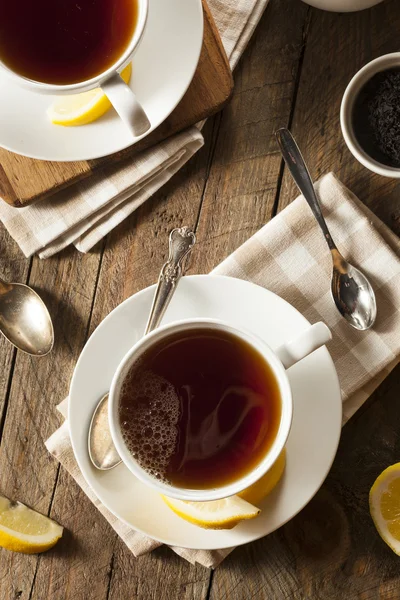 ホットの有機黒茶 — ストック写真