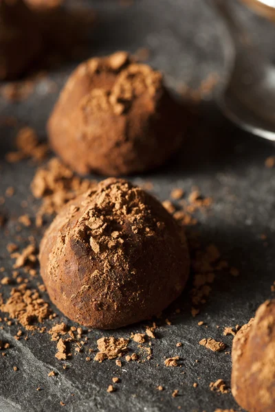 Fancy Dark Chocolate Truffles — Stock Photo, Image