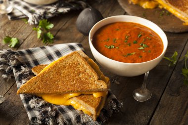 Homemade Grilled Cheese with Tomato Soup clipart