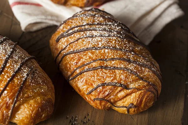 Homemade Chocolate Croissant Pastry — Stock Photo, Image
