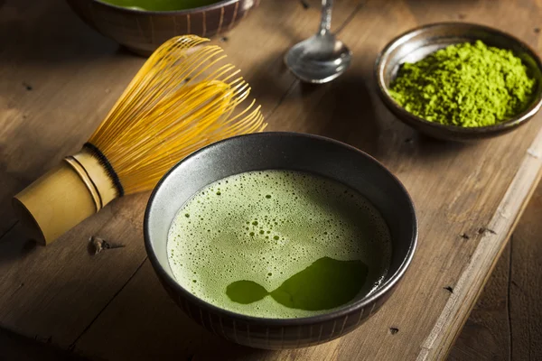 Chá Matcha Verde Orgânico — Fotografia de Stock