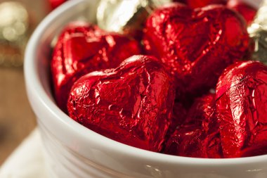 Çikolatalı şeker kalp tatlılar