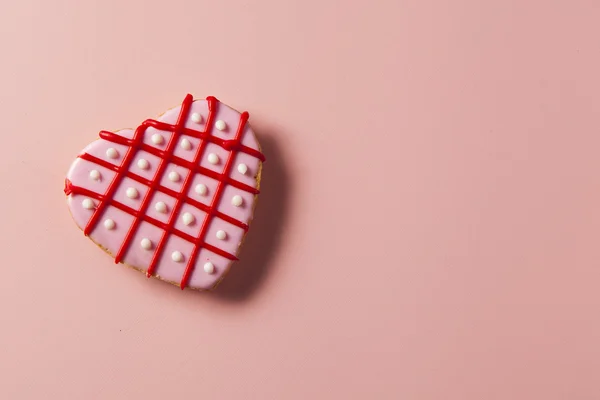 Homemade Pink Valentine's Day Cookies — Stock Photo, Image