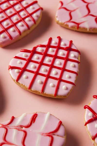 Homemade Pink Valentine's Day Cookies — Stock Photo, Image
