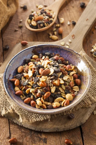 Råa ekologiska hemlagad Trail Mix — Stockfoto