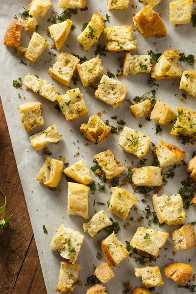 Fresh Homemade French Croutons — Stock Photo, Image