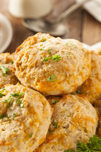 Homemade Cheddar Cheese Biscuits — Stock Photo, Image