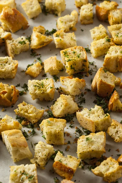 Fresh Homemade French Croutons — Stock Photo, Image