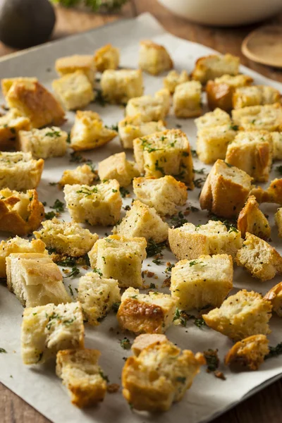 Fresh Homemade French Croutons — Stock Photo, Image