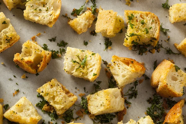 Fresh Homemade French Croutons — Stock Photo, Image