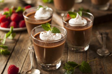 Homemade Dark Chocolate Mousse clipart