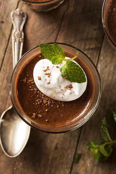 Homemade Dark Chocolate Mousse — Stock Photo, Image