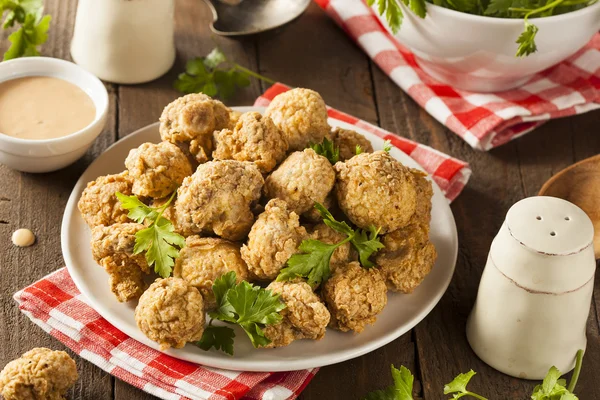 Funghi fritti profondi fatti in casa — Foto Stock