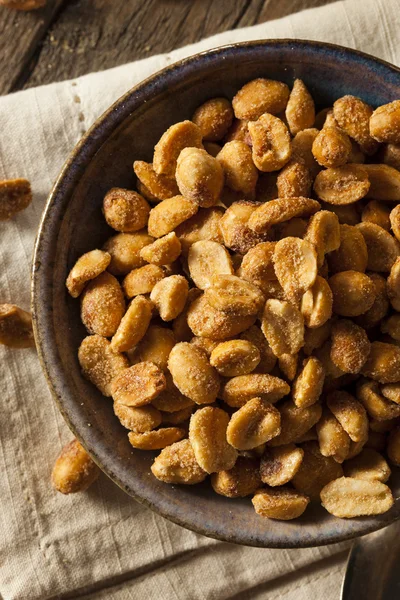 Hausgemachter Honig geröstete Erdnüsse — Stockfoto