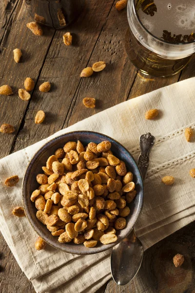 Domácí med pražené arašídy — Stock fotografie