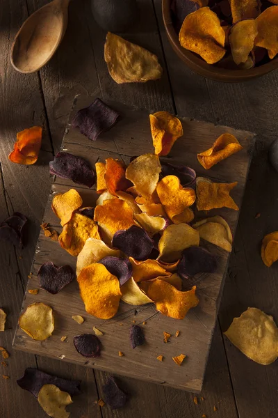 Hälsosam hemlagad vegetabiliska Chips — Stockfoto