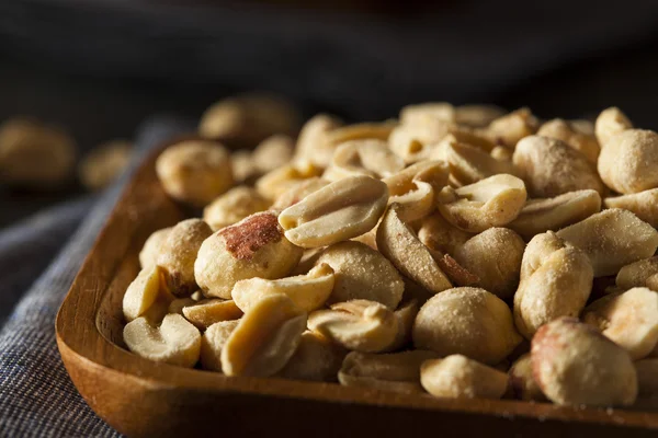 Organic Roasted Salty Peanuts — Stock Photo, Image