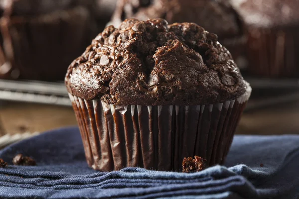 Homemade Dark Chocolate Muffins — Stock Photo, Image