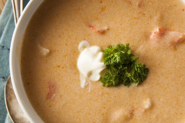 Homemade Lobster Bisque Soup clipart