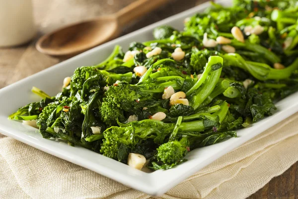 Homemade Sauteed Green Broccoli Rabe — Stock Photo, Image