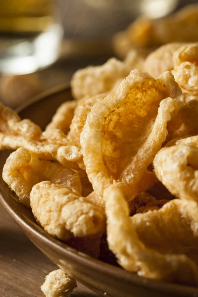 Homemade Fatty Pork Rinds — Stock Photo, Image