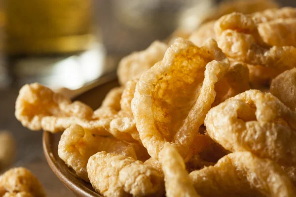 Homemade Fatty Pork Rinds — Stock Photo, Image