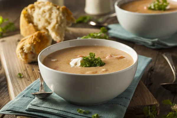 Homemade Lobster Bisque Soup — Stock Image Homemade Lobster Bisque Soup Stock Image