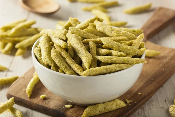 Chips di pisello biologico sano — Foto Stock