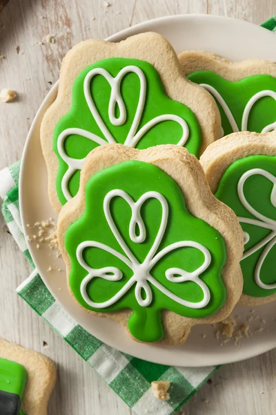 Trifoglio verde St Patricks Day Biscotti — Foto Stock