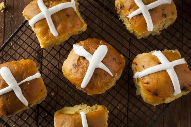 Ev yapımı sıcak Cross Buns