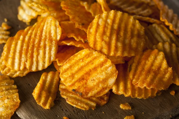 Hot Barbeque Potato Chips — Stock Photo, Image