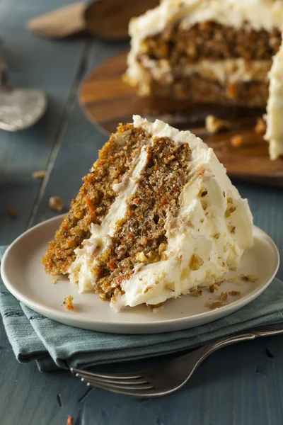 Здоровый домашний морковный пирог — стоковое фото