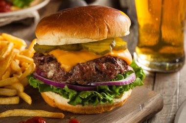 Çimen Fed Bison Hamburger