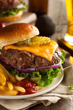 Çimen Fed Bison Hamburger